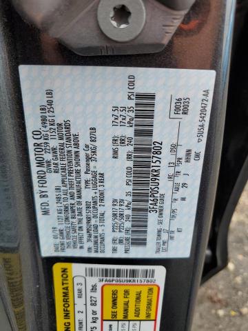 2019 FORD FUSION TIT - 3FA6P0SU9KR157802