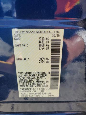 2016 NISSAN LEAF SV 1N4BZ0CP6GC314659