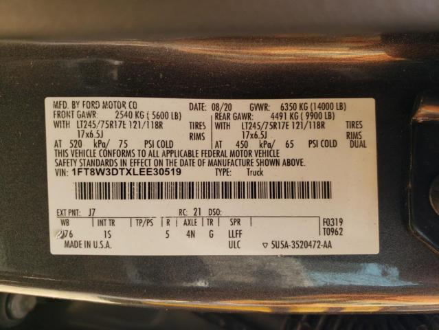 2020 FORD F350 SUPER DUTY 1FT8W3DTXLEE30519