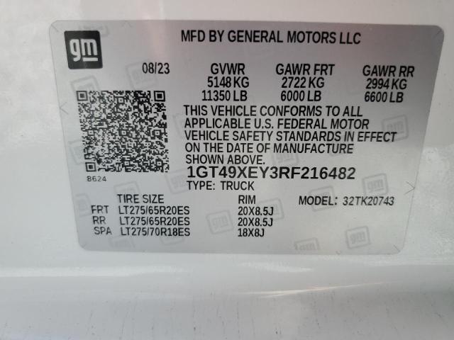 2024 GMC SIERRA K25 1GT49XEY3RF216482