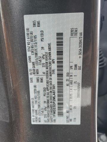 2021 FORD BRONCO BAS 1FMEE5DP2MLA87301