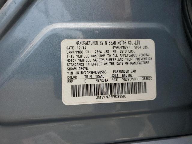 2015 INFINITI Q50 BASE JN1BV7AR3FM398583