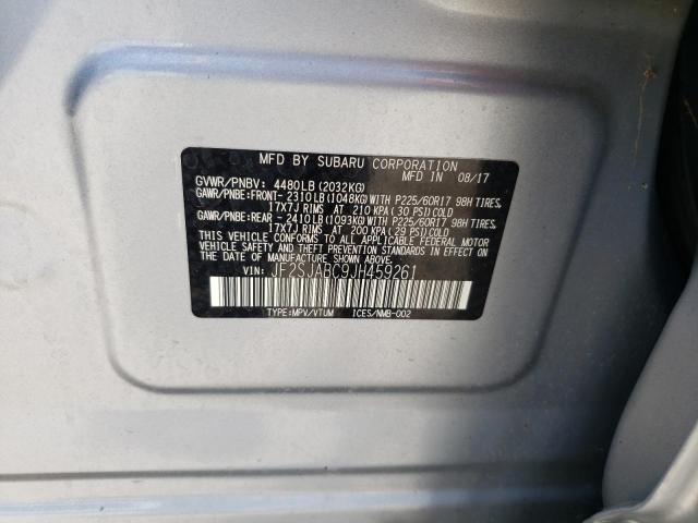 2018 SUBARU FORESTER 2 JF2SJABC9JH459261