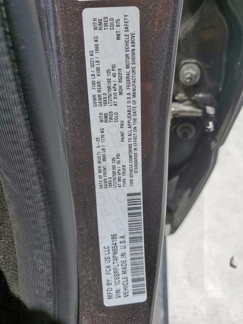 2023 RAM 1500 REBEL 1C6SRFLT4PN654186