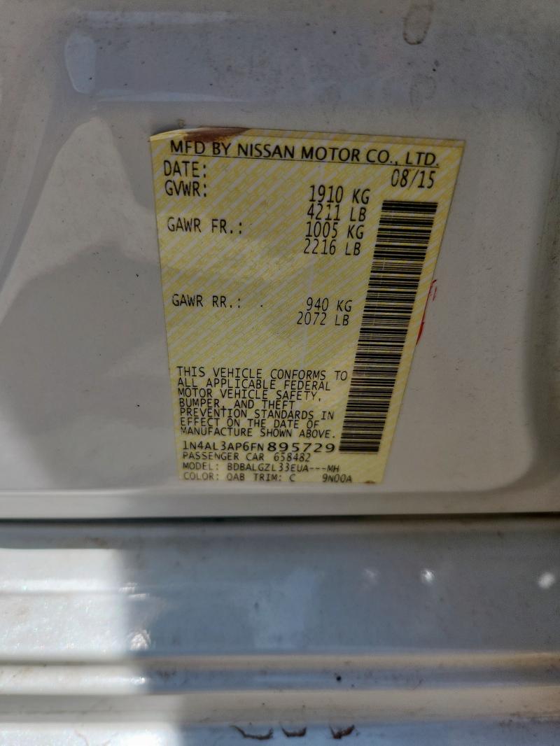 2015 NISSAN ALTIMA 2.5 - 1N4AL3AP6FN895729