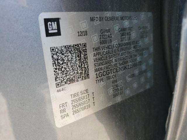 2019 CHEVROLET COLORADO L 1GCGTCEN5K1196672