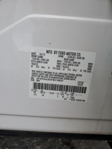 2015 FORD EDGE SEL 2FMTK4J8XFBC10627