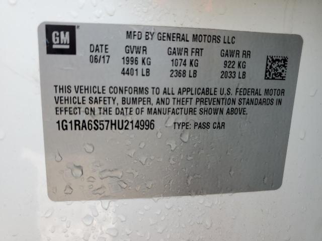 2017 CHEVROLET VOLT LT 1G1RA6S57HU214996