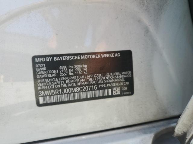 2021 BMW 330I 3MW5R1J00M8C20716