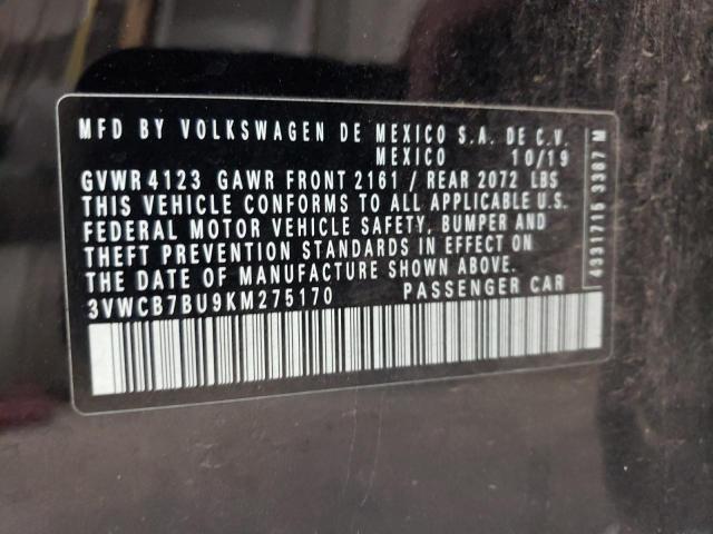 2019 VOLKSWAGEN JETTA S - 3VWCB7BU9KM275170