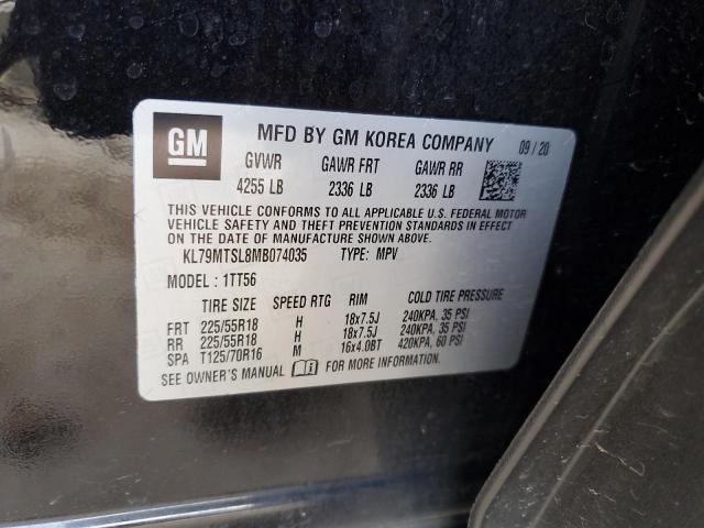 2021 CHEVROLET TRAILBLAZE KL79MTSL8MB074035
