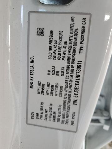 2024 TESLA MODEL 3 5YJ3E1EA1RF739611
