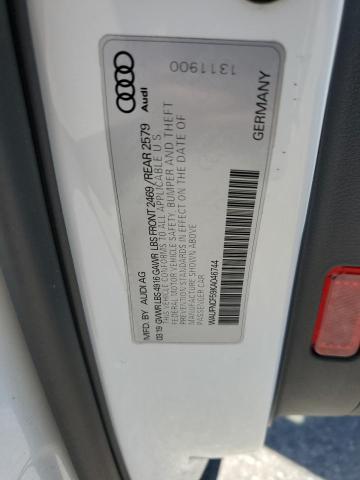 2019 AUDI A5 PRESTIG WAUFNCF59KA046744