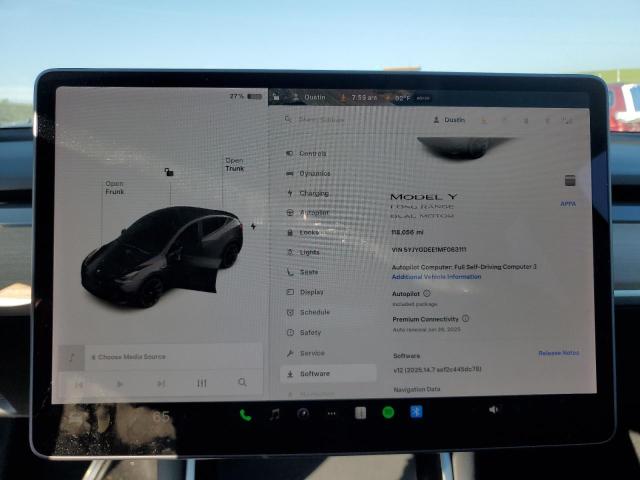 2021 TESLA MODEL Y 5YJYGDEE1MF063111