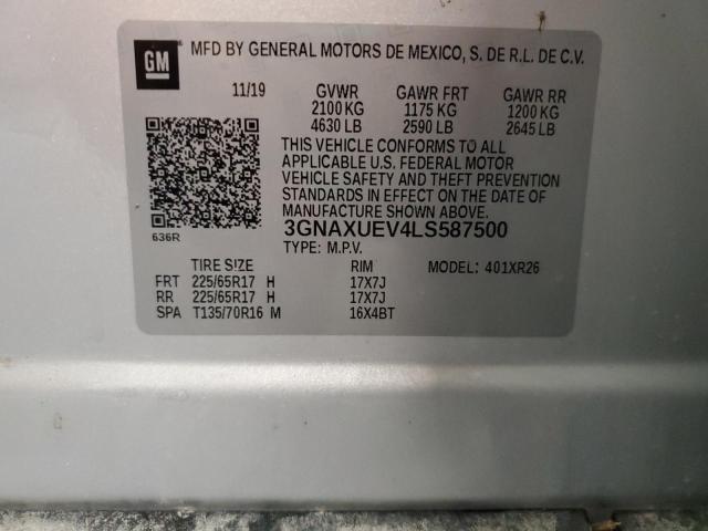 2020 CHEVROLET EQUINOX LT 3GNAXUEV4LS587500