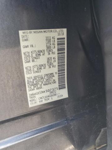 2019 NISSAN TITAN SV 1N6AA1E53KN507375