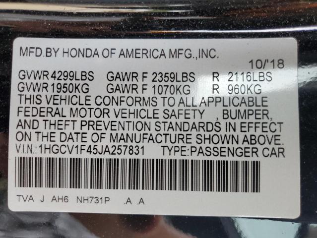 2018 HONDA ACCORD EX - 1HGCV1F45JA257831