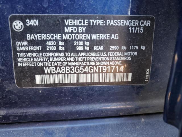2016 BMW 340 I WBA8B3G54GNT91714