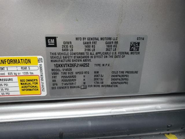 2015 GMC ACADIA DEN 1GKKVTKD6FJ144252