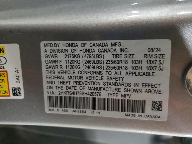 2025 HONDA CR-V EXL 2HKRS4H73SH420576