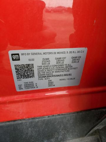 2022 CHEVROLET BLAZER RS 3GNKBKRS5NS138191