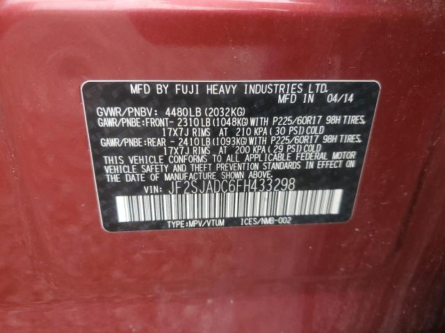 2015 SUBARU FORESTER 2 JF2SJADC6FH433298