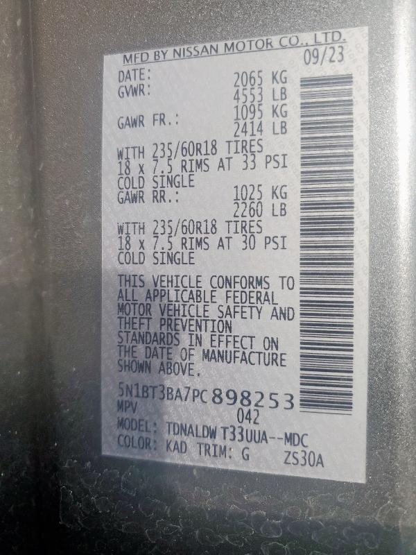 2023 NISSAN ROGUE SV - 5N1BT3BA7PC898253