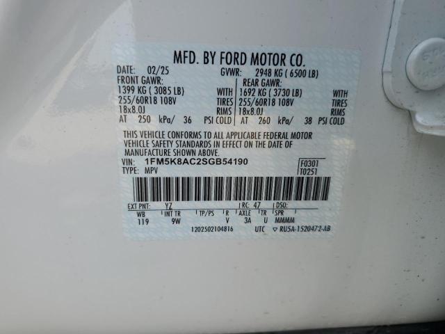2025 FORD EXPLORER P - 1FM5K8AC2SGB54190