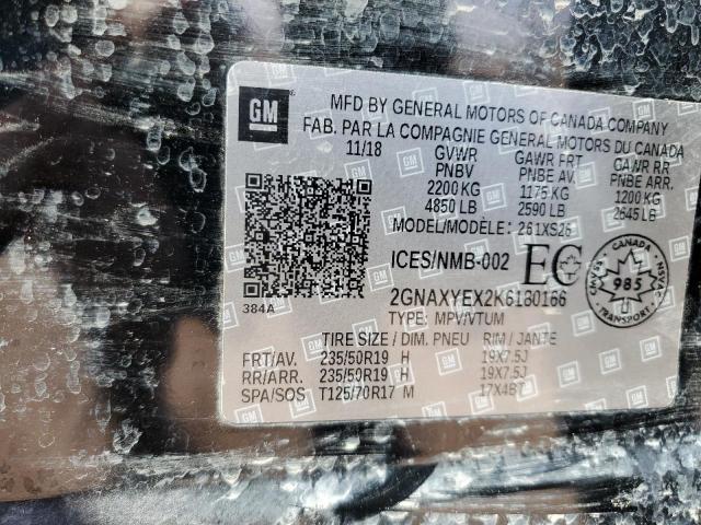 2GNAXYEX2K6180166 2019 CHEVROLET EQUINOX