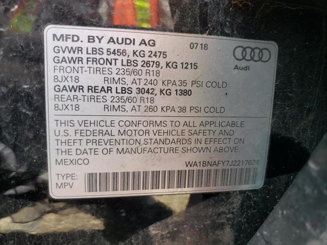 2018 AUDI Q5 PREMIUM WA1BNAFY7J2217624