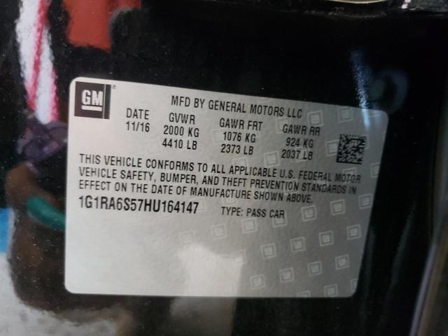 2017 CHEVROLET VOLT LT 1G1RA6S57HU164147