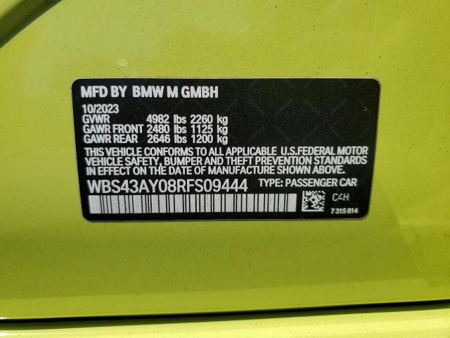 2024 BMW M3 COMPETI WBS43AY08RFS09444