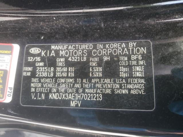 2017 KIA SOUL EV + KNDJX3AE1H7021213