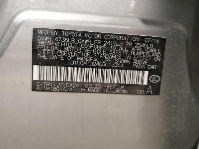 2016 LEXUS IS 300 JTHCM1D24G5013364