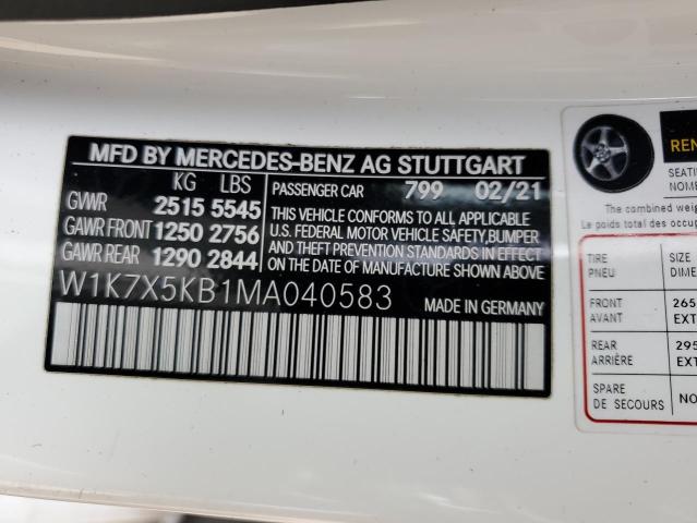 2021 MERCEDES-BENZ AMG GT 43 - W1K7X5KB1MA040583