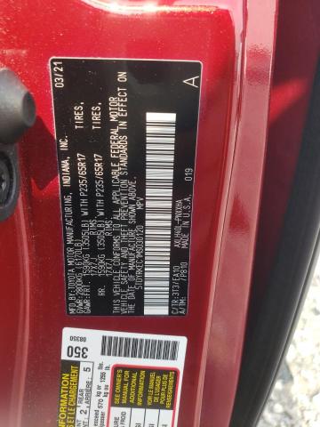 2021 TOYOTA SIENNA XLE - 5TDYRKEC1MS030120