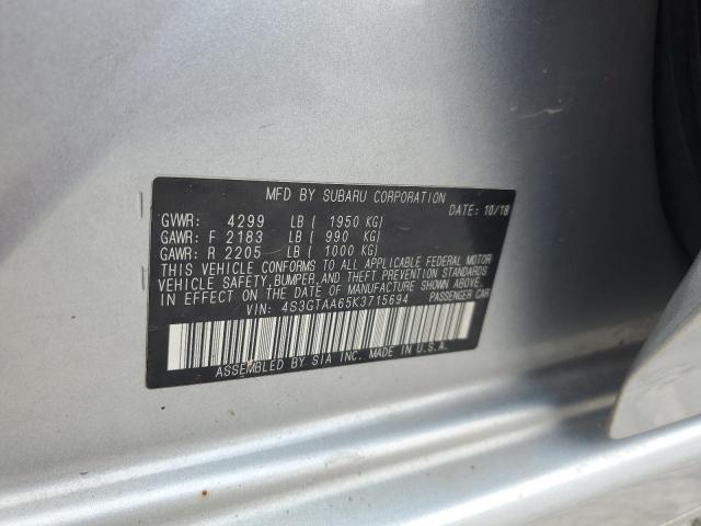 2019 SUBARU IMPREZA 4S3GTAA65K3715694