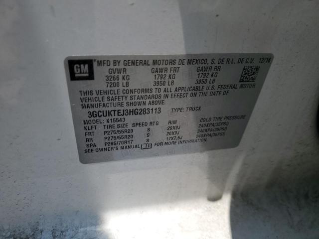 2017 CHEVROLET SILVERADO K1500 HIGH COUNTRY 3GCUKTEJ3HG283113