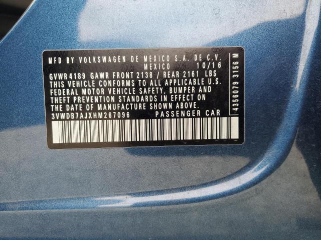 2017 VOLKSWAGEN JETTA SE 3VWDB7AJXHM267096