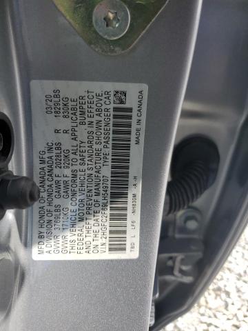 2020 HONDA CIVIC LX - 2HGFC2F69LH549707