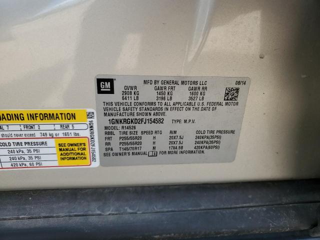 2015 CHEVROLET TRAVERSE L - 1GNKRGKD2FJ154582