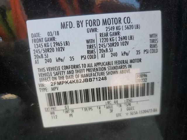 2018 FORD EDGE TITAN 2FMPK4K82JBB71248