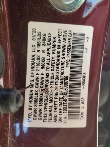 2020 HONDA INSIGHT EX 19XZE4F5XLE008766