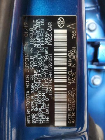 2017 TOYOTA PRIUS C - JTDKDTB39H1592851