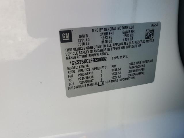 2015 GMC YUKON SLT 1GKS2BKC2FR230802