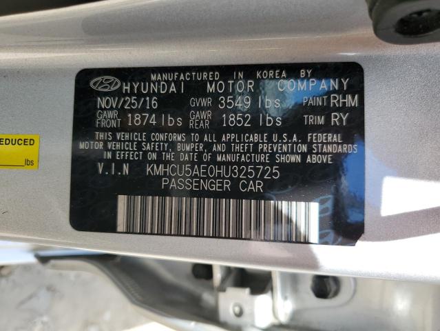 2017 HYUNDAI ACCENT SPO - KMHCU5AE0HU325725
