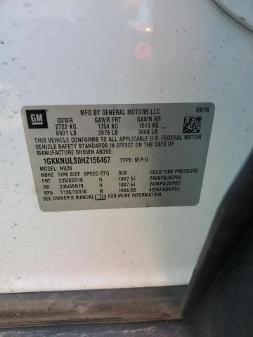 2017 GMC ACADIA SLT 1GKKNULS0HZ156467