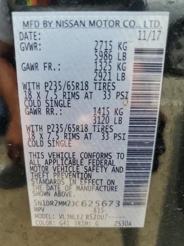 2018 NISSAN PATHFINDER - 5N1DR2MM2JC625673