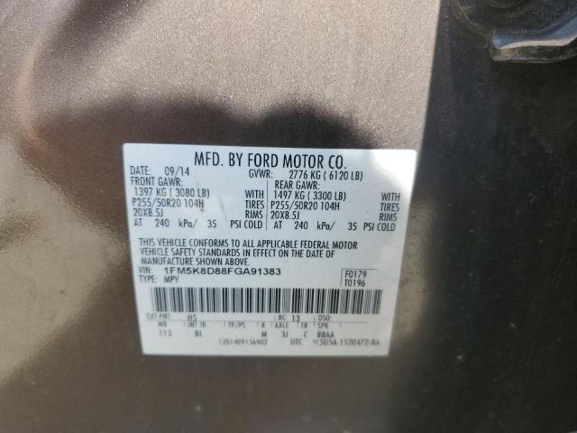 2015 FORD EXPLORER X 1FM5K8D88FGA91383