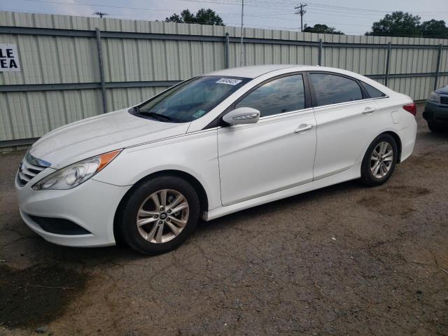 HYUNDAI SONATA GLS 2014 white sedan 4d gas 5NPEB4AC0EH871863 photo #1